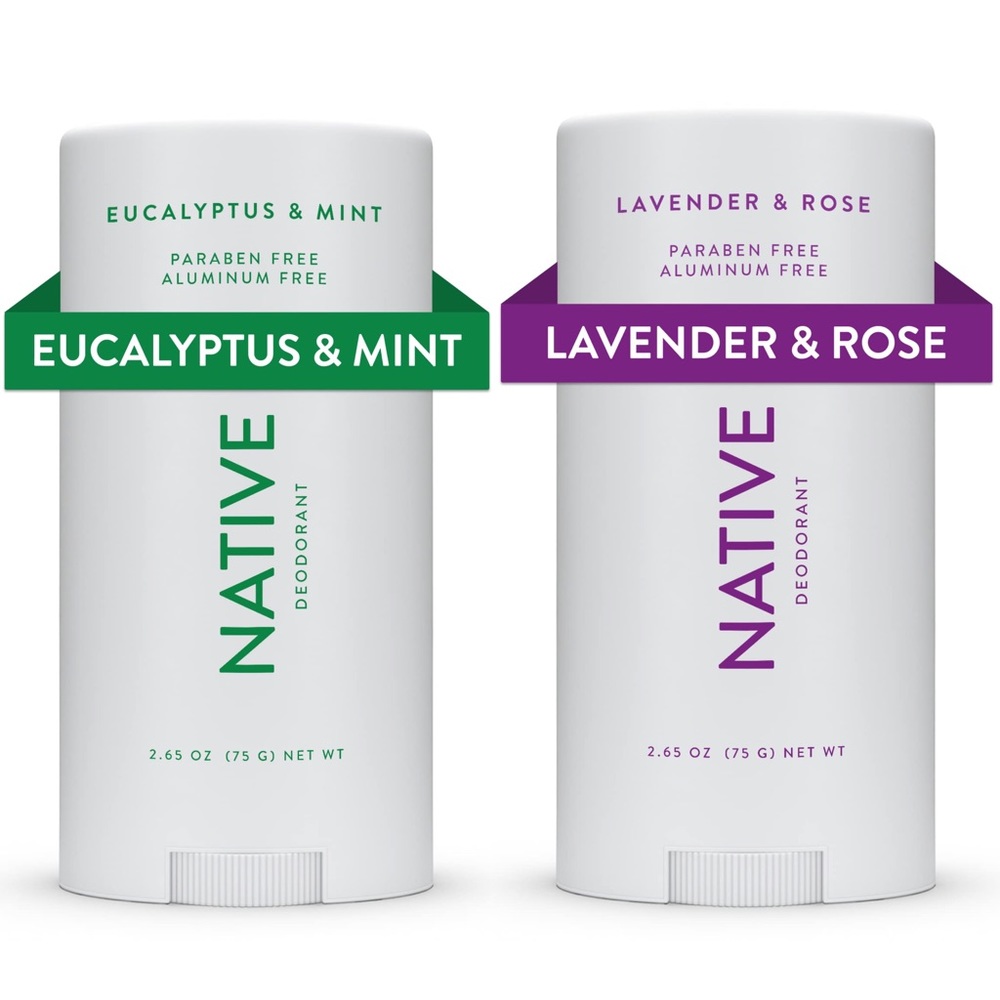 2 Sealed Native Deodorant Lavender & Rose / Eucalyptus & Mint